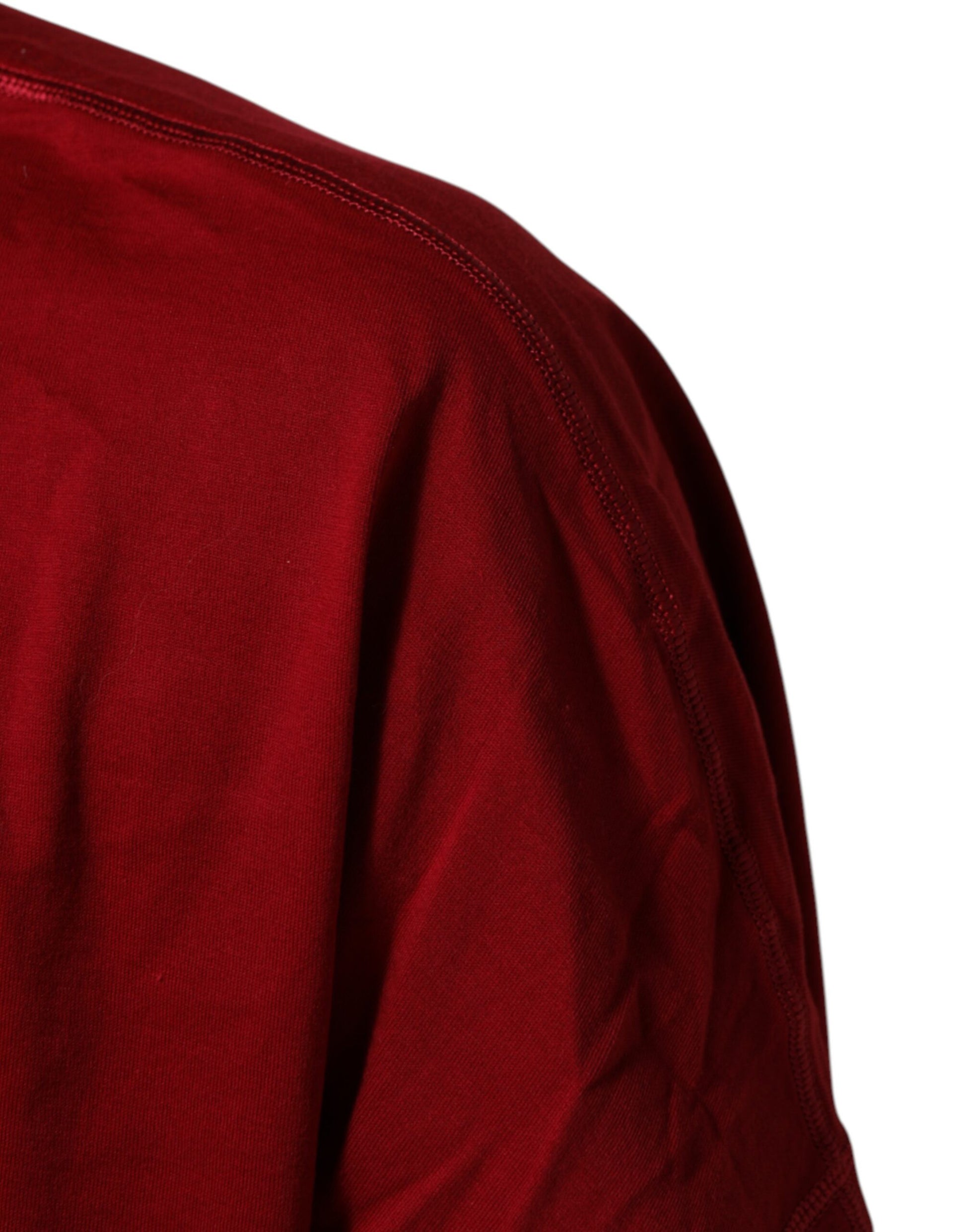 Maroon LogoCrown Cotton Half Sleeve T-shirt