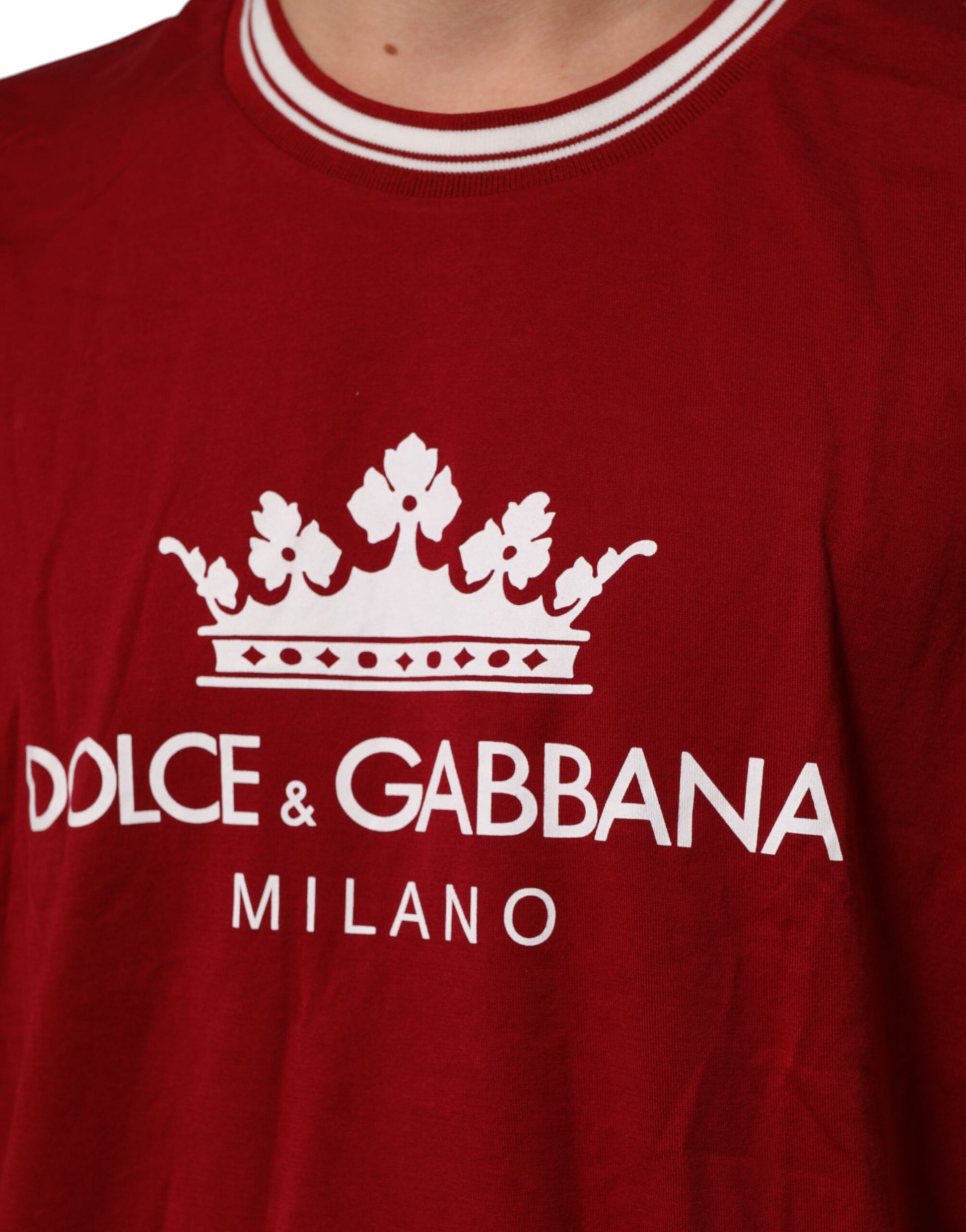Maroon LogoCrown Cotton Half Sleeve T-shirt