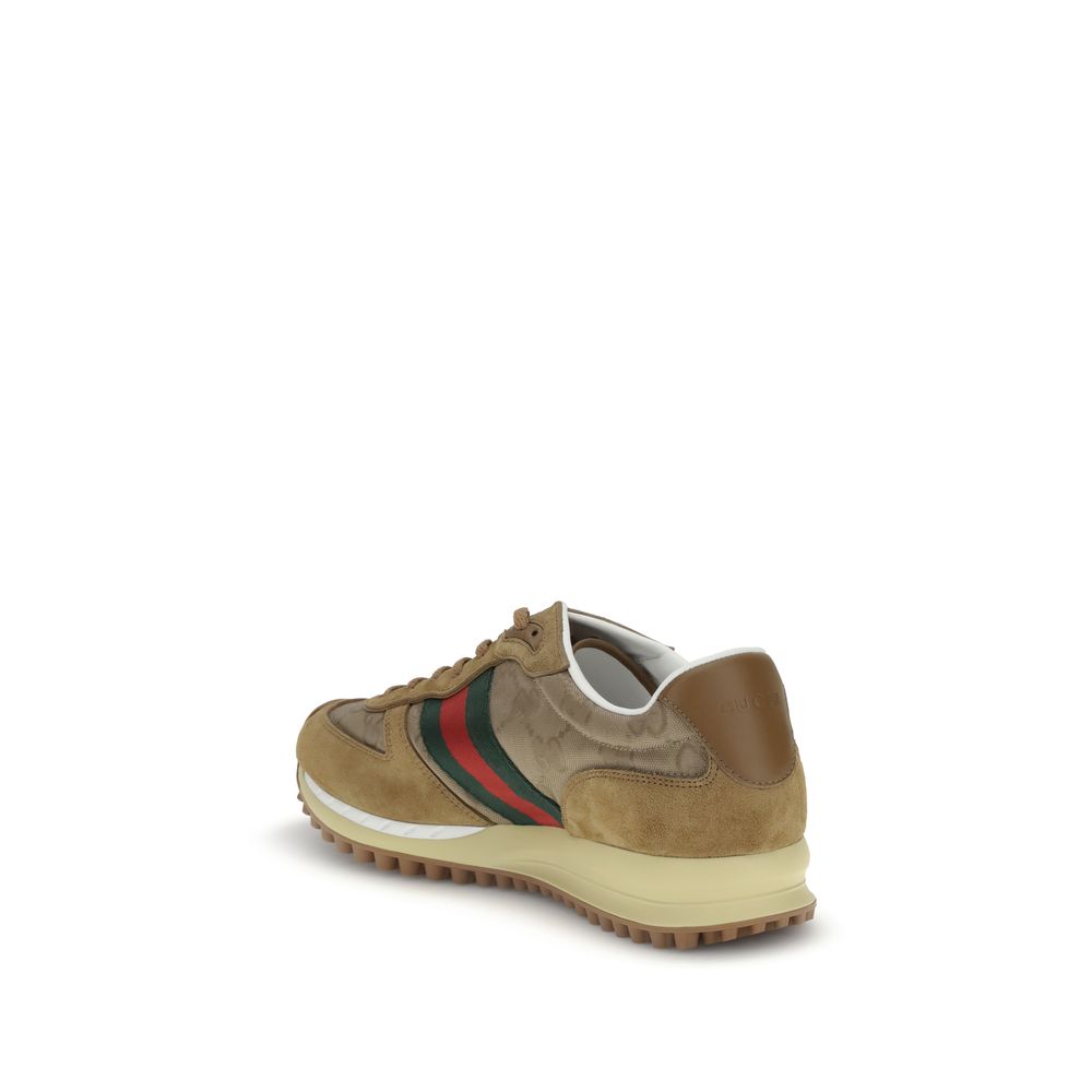 Beige Polyamide Athletic Sneakers