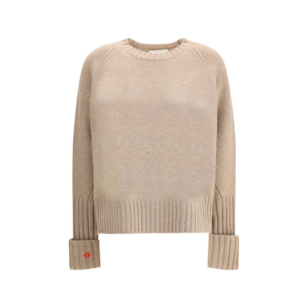 Beige Merino Wool Sweatshirt