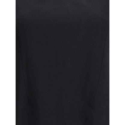 Black Wool Casual Dress