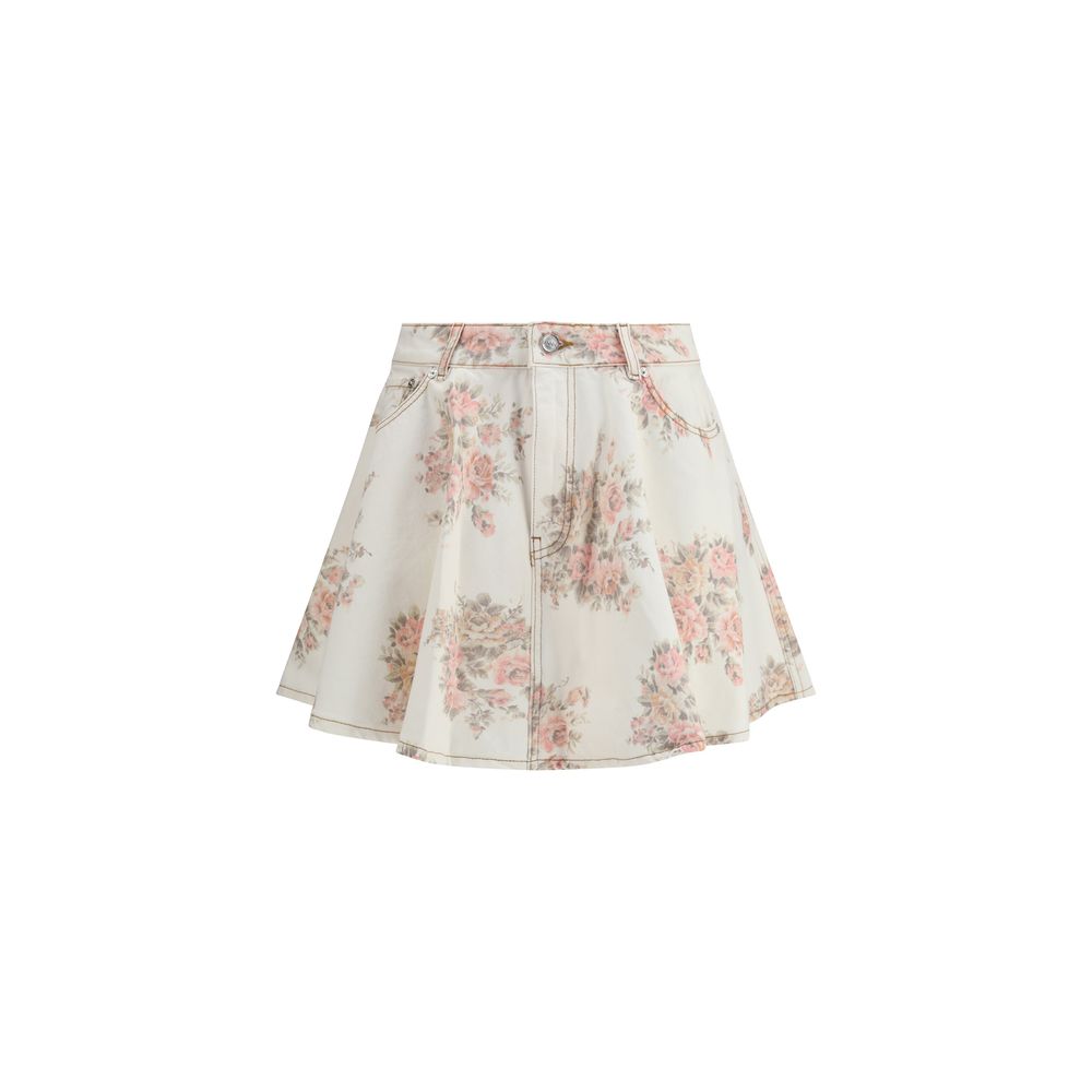 Multicolor Denim Skirt