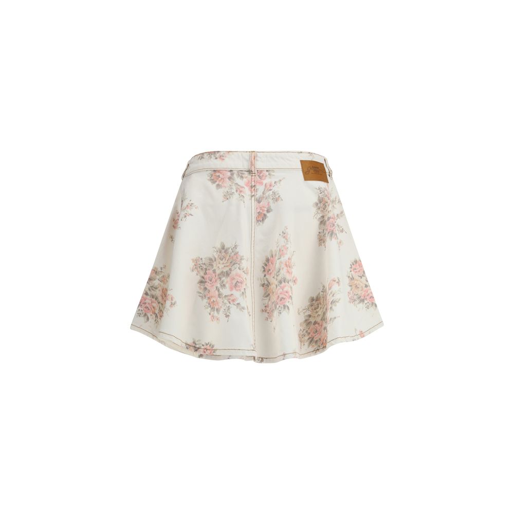 Multicolor Denim Skirt