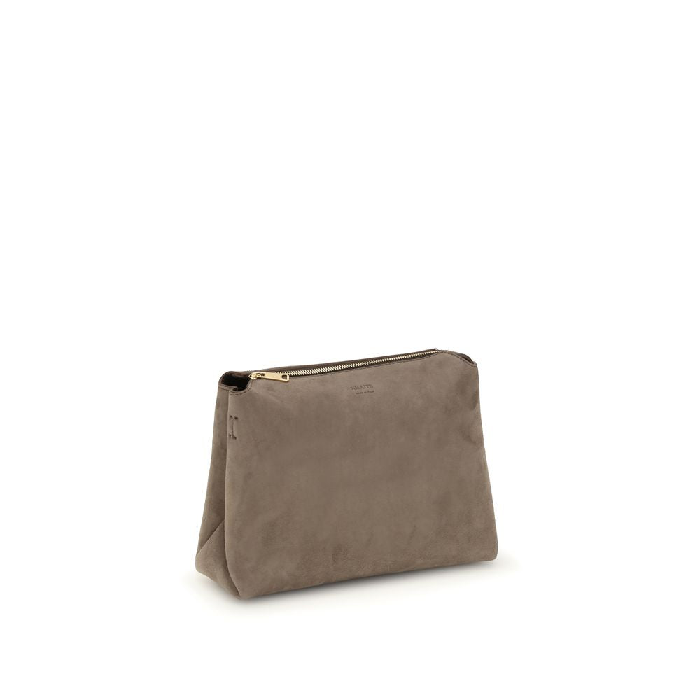 Beige Calf Leather Bos Taurus Shoulder Bag