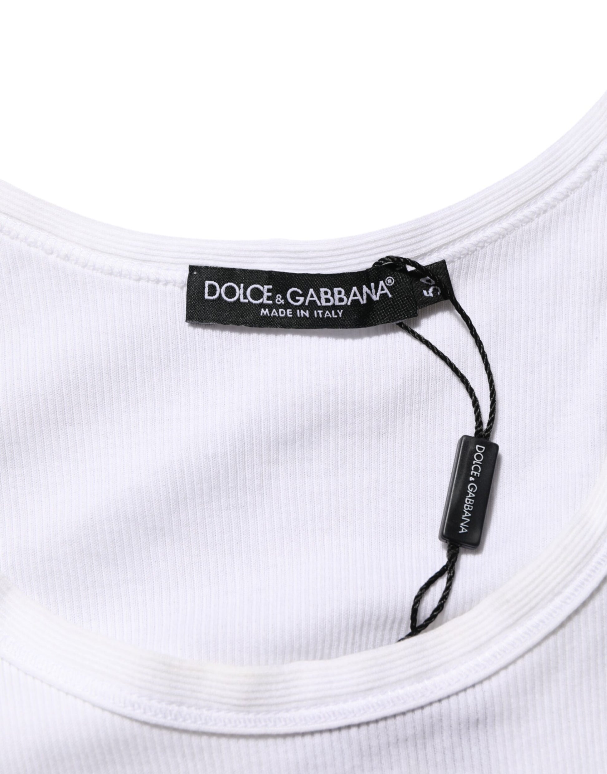 White Sleeveless Round Neck Tank Top T-shirt