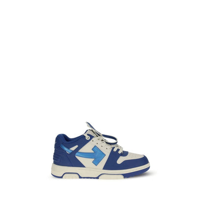 Blue Leather Chunky Sneakers