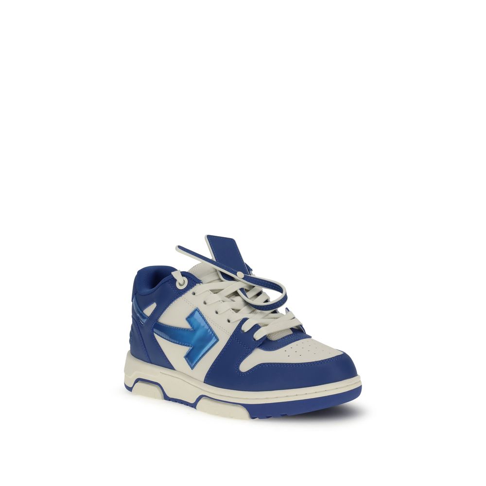 Blue Leather Chunky Sneakers