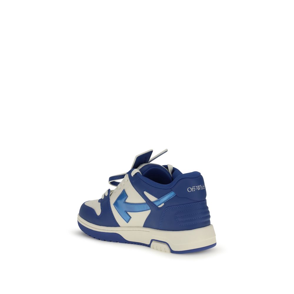 Blue Leather Chunky Sneakers