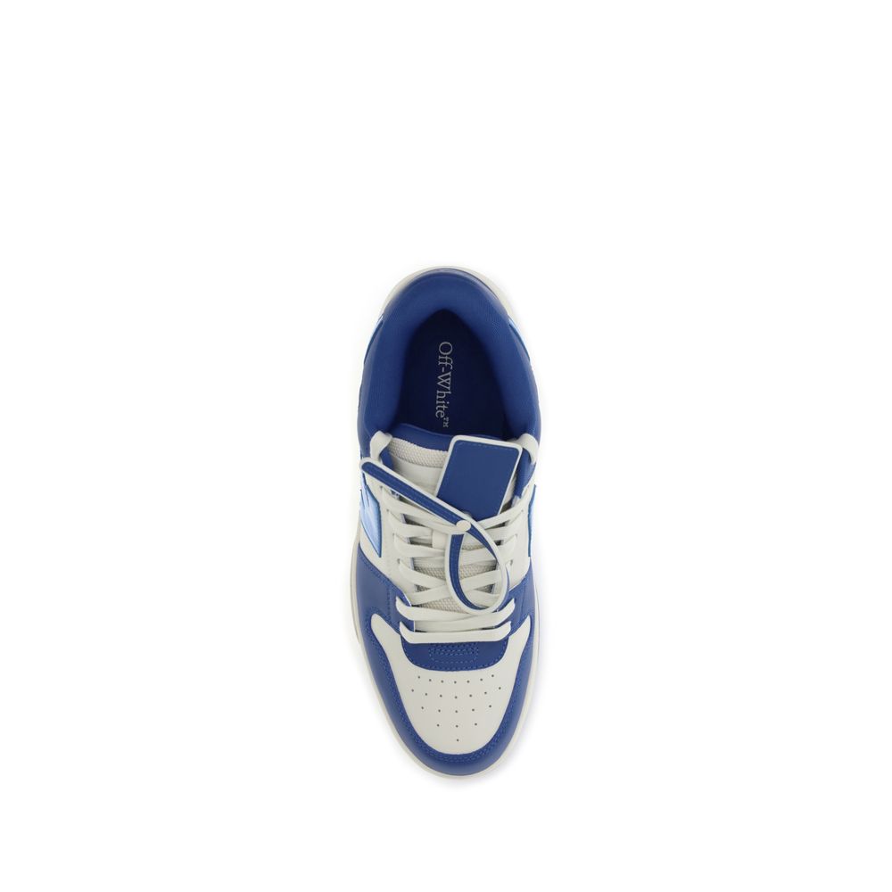 Blue Leather Chunky Sneakers