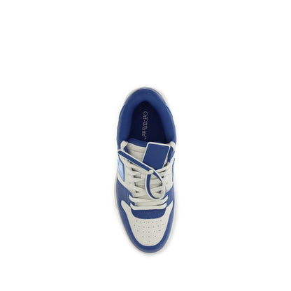 Blue Leather Chunky Sneakers