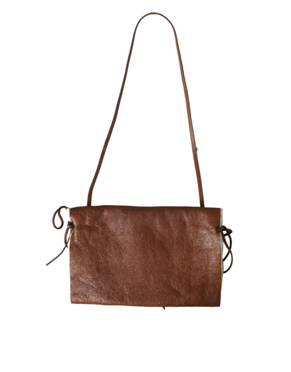 Brown Leather Fur Inner Lining Neck Strap WinterFleece Handwarmer