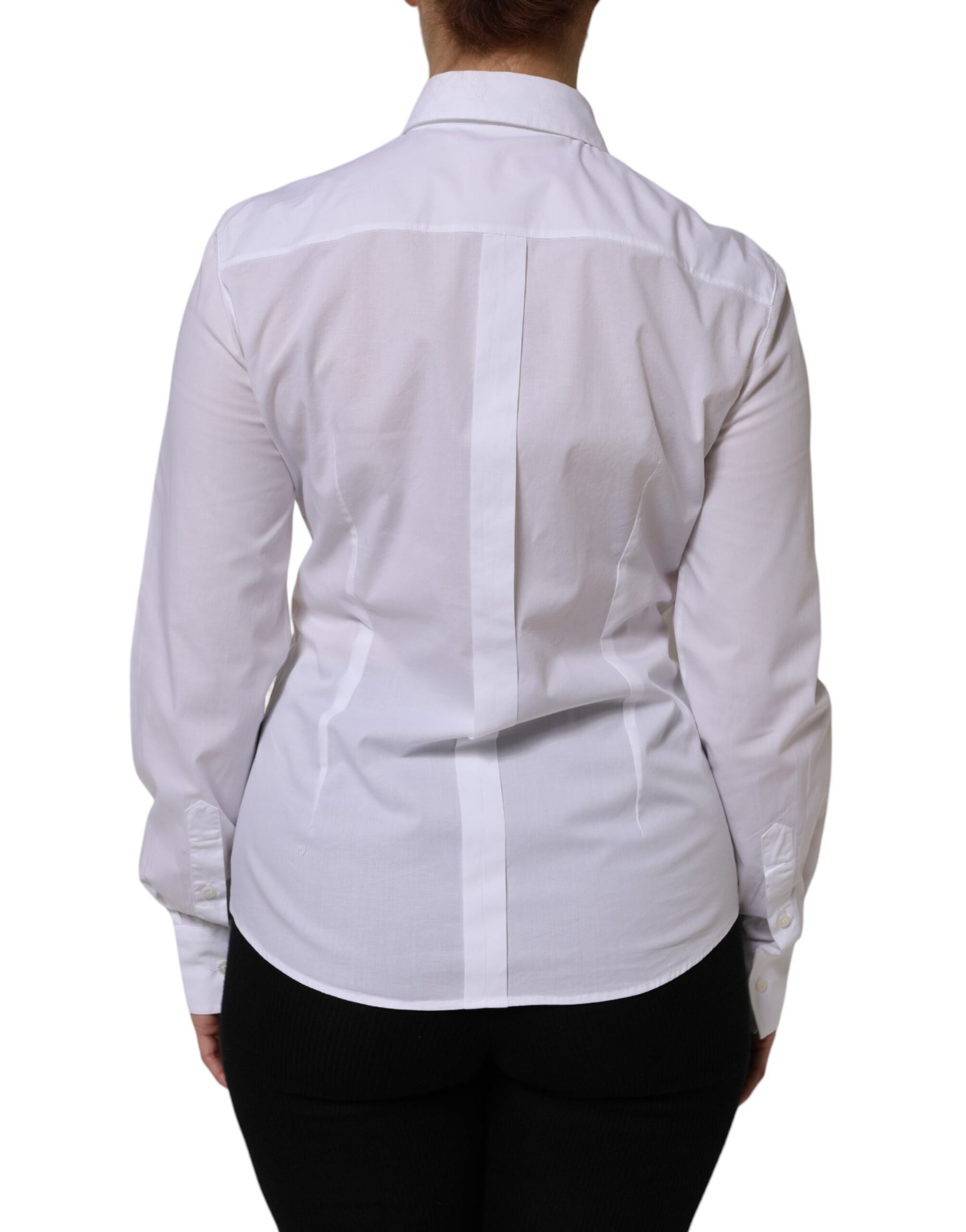 White Cotton Collared Dress Formal Shirt  Top