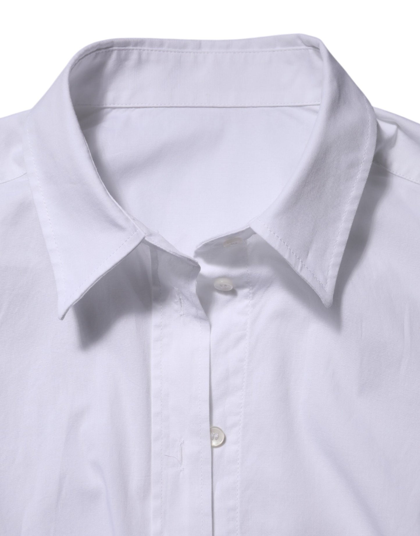 White Cotton Collared Dress Formal Shirt Top