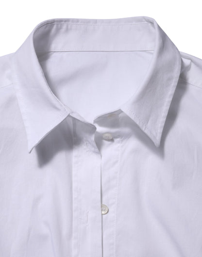 White Cotton Collared Dress Formal Shirt Top