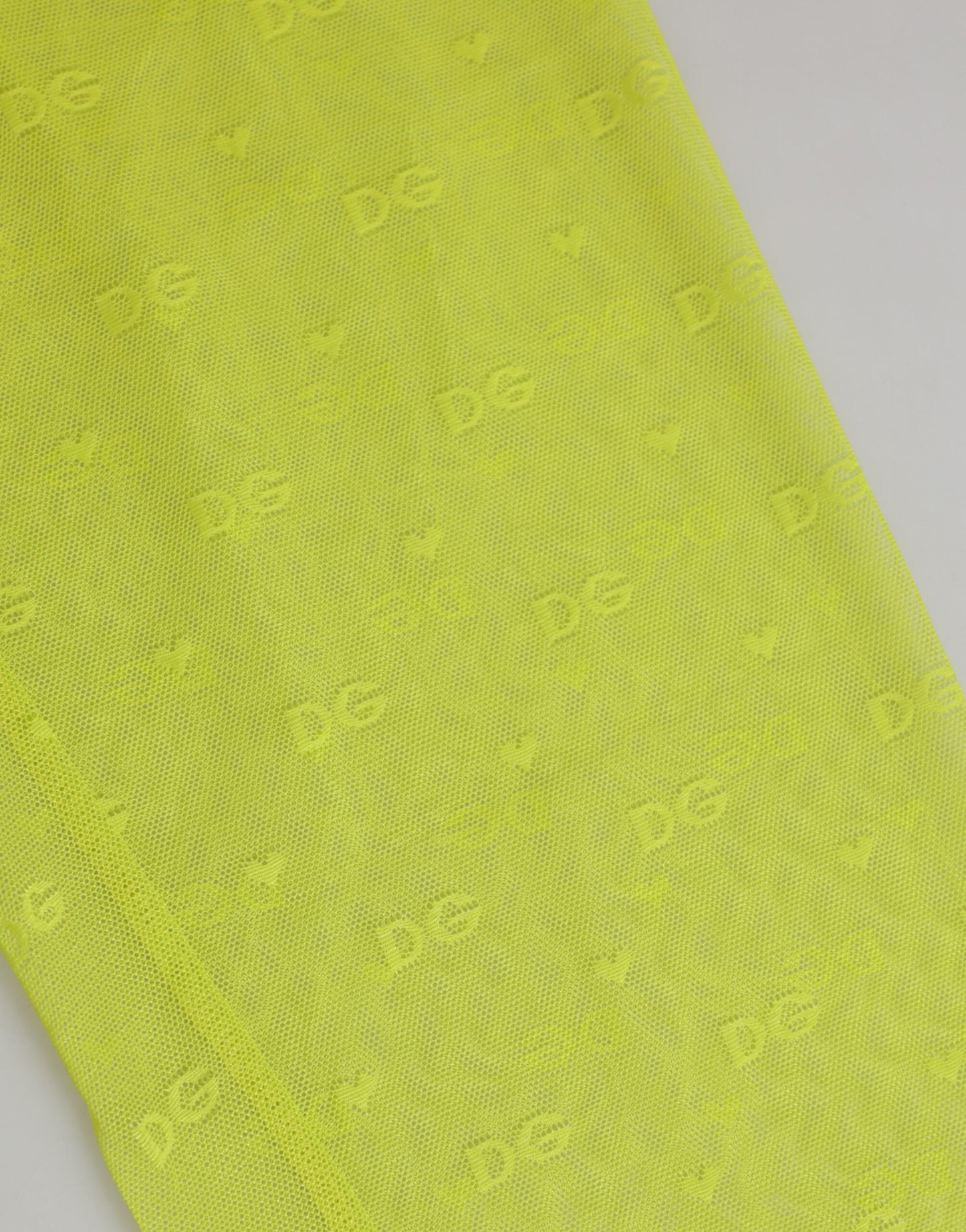 Neon Green Nylon Logo Lace Leggings Pants Underwear