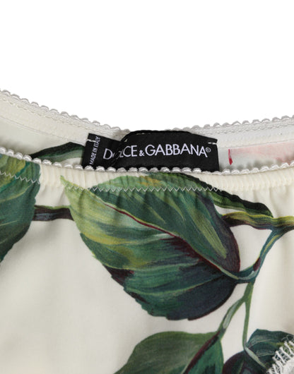 White Silk Satin Floral Lace Trim Slip Underwear