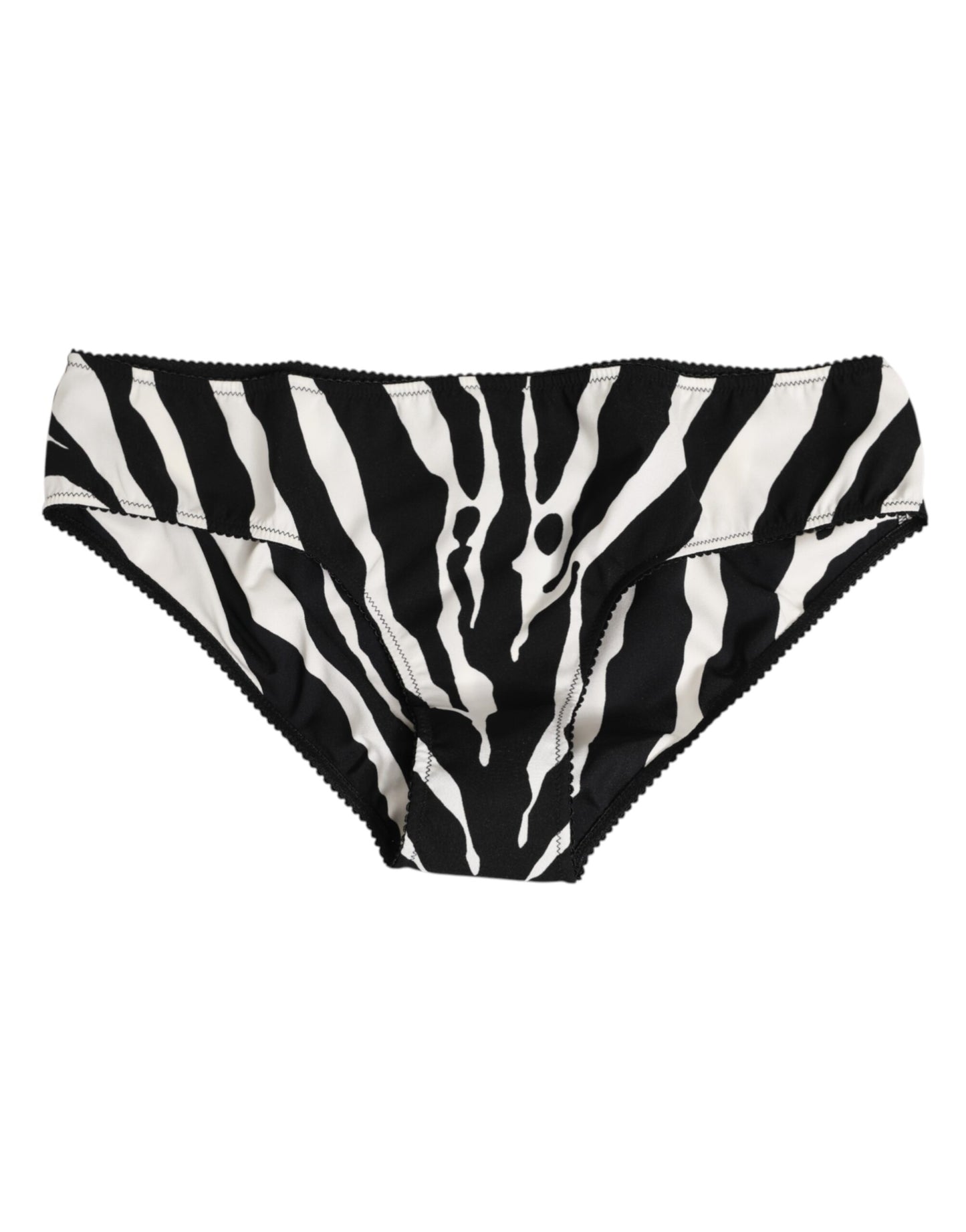 Black White Zebra Print Slip Briefs Underwear