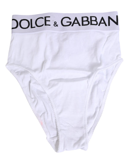 White Cotton Stretch High Waist Panty Underwear