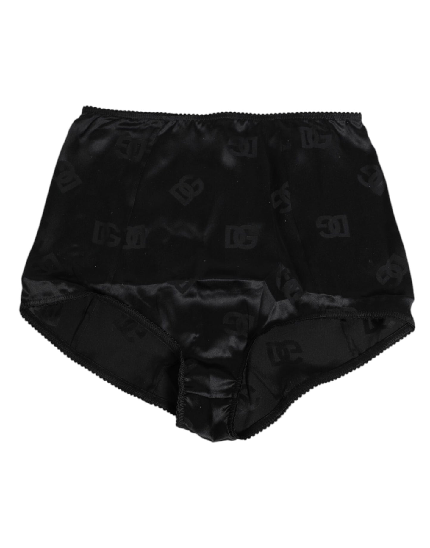 Black Silk Stretch High Waist Girdle Underwear