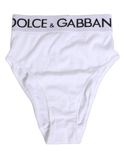 White Cotton Stretch High Waist Panty Underwear