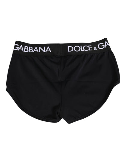 Black Nylon Logo Waistband Shorts Underwear