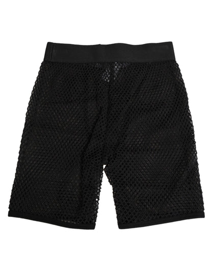 Black Cotton Logo Shorts Midi Trouser Underwear