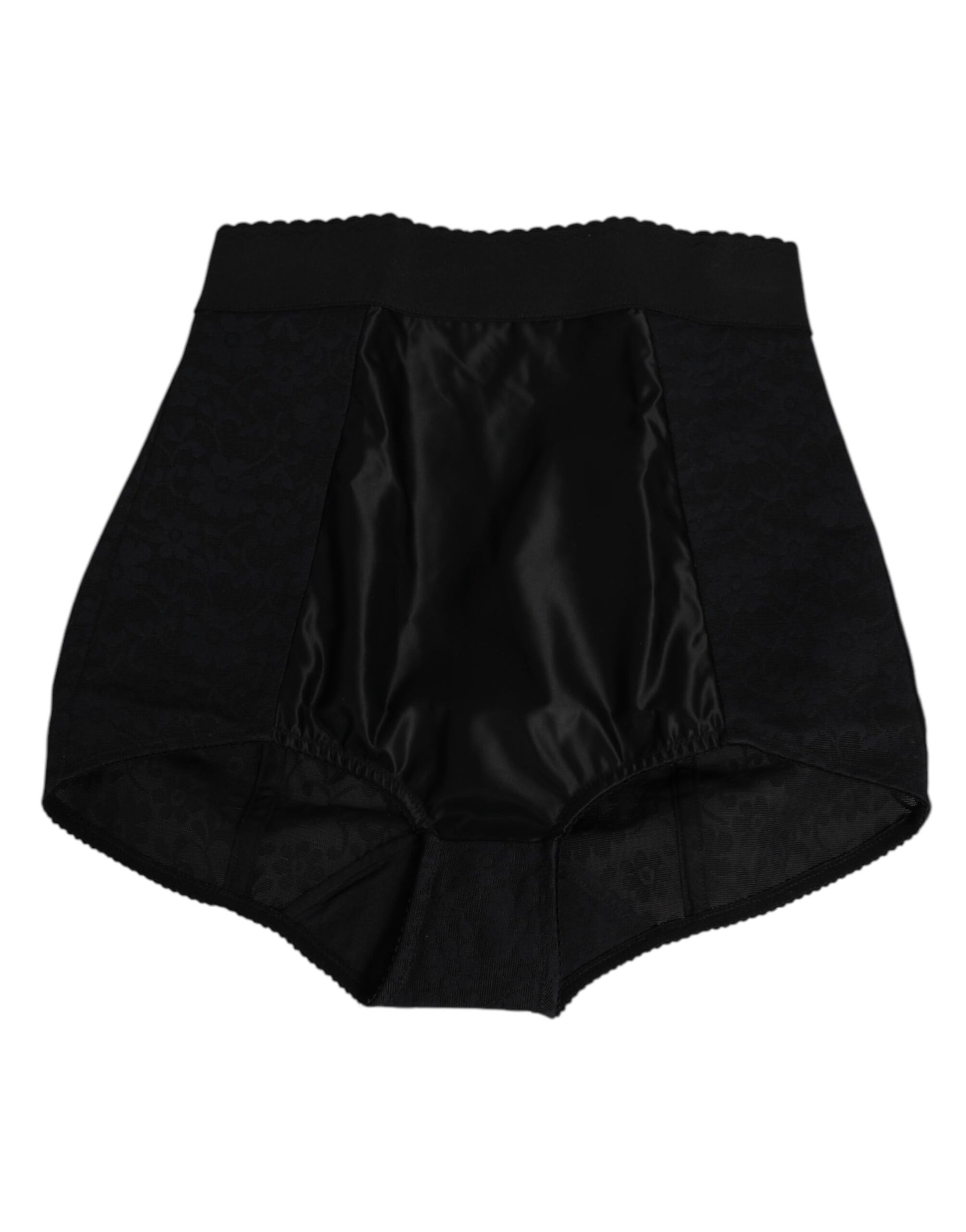 Black Nylon High Waist Short Panty Underwear