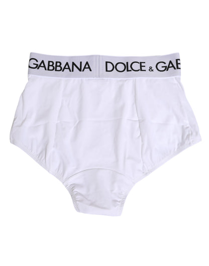 White Nylon Logo Waistband Panty Underwear