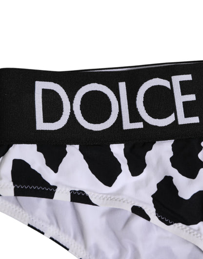 White Leopard Nylon High Waist Panty Underwear