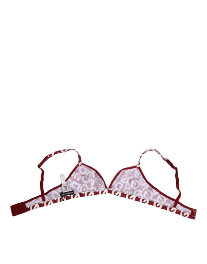Red White Logo Mania Soft Cup Bra Underwear