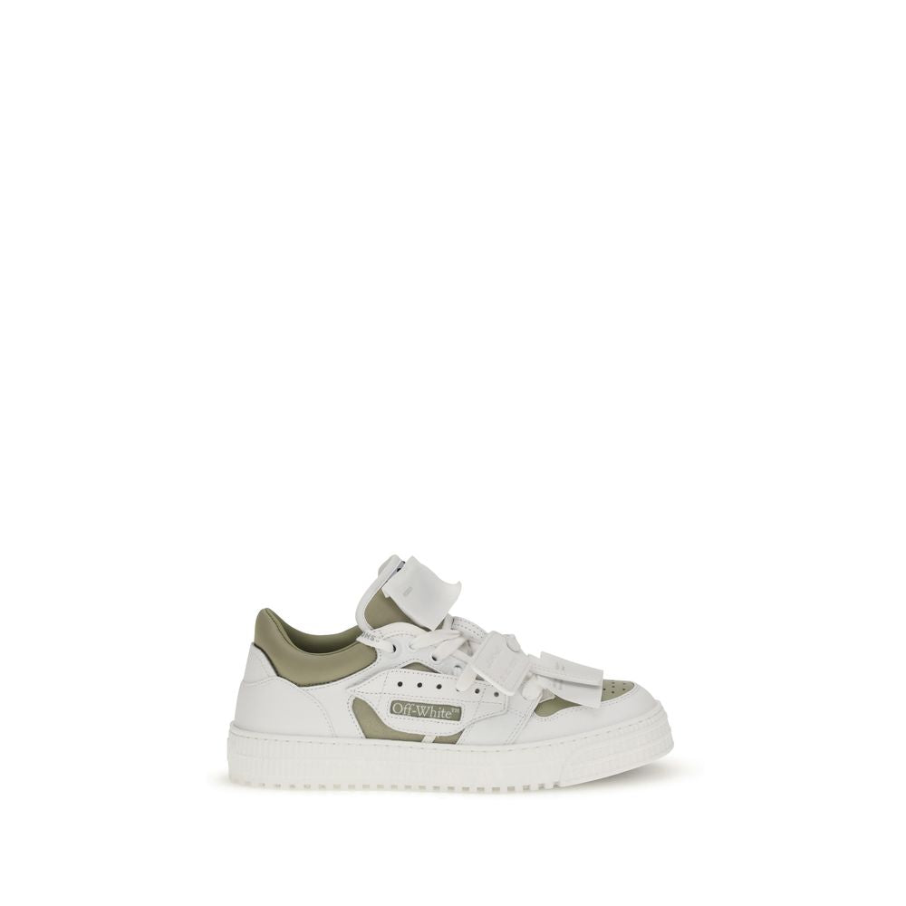 White Leather Low Top Sneakers