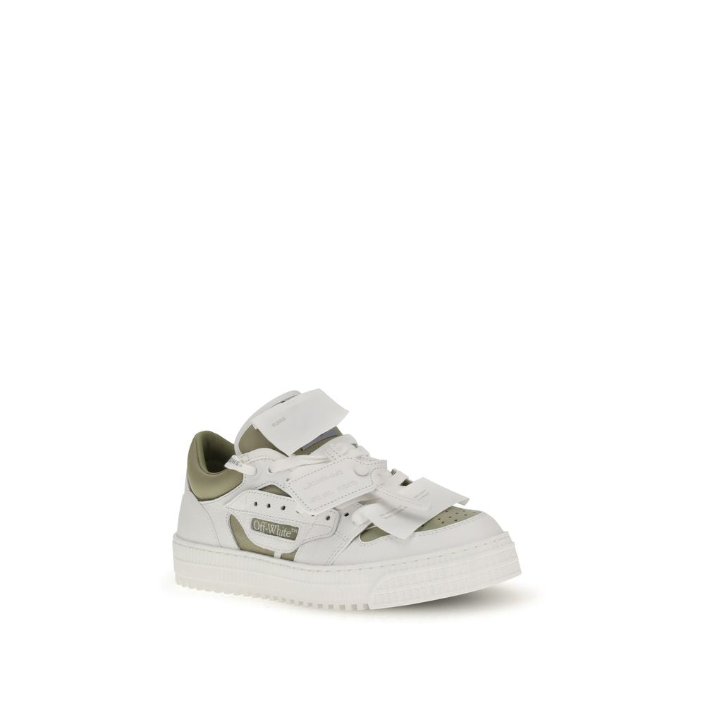 White Leather Low Top Sneakers