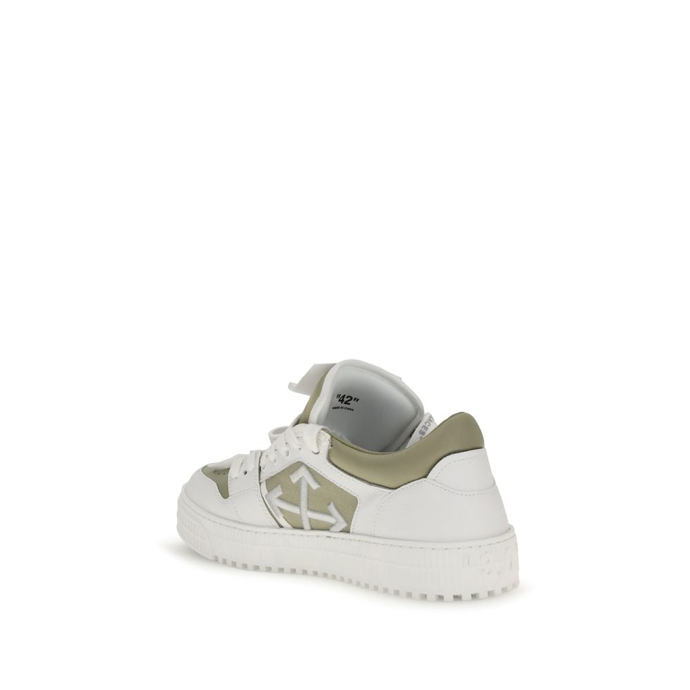 White Leather Low Top Sneakers