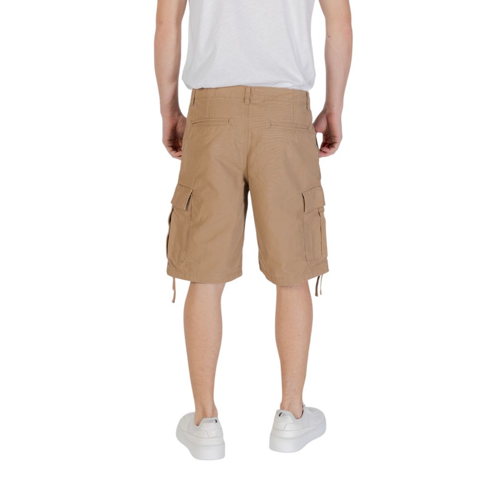 Beige Cotton Bermuda Shorts