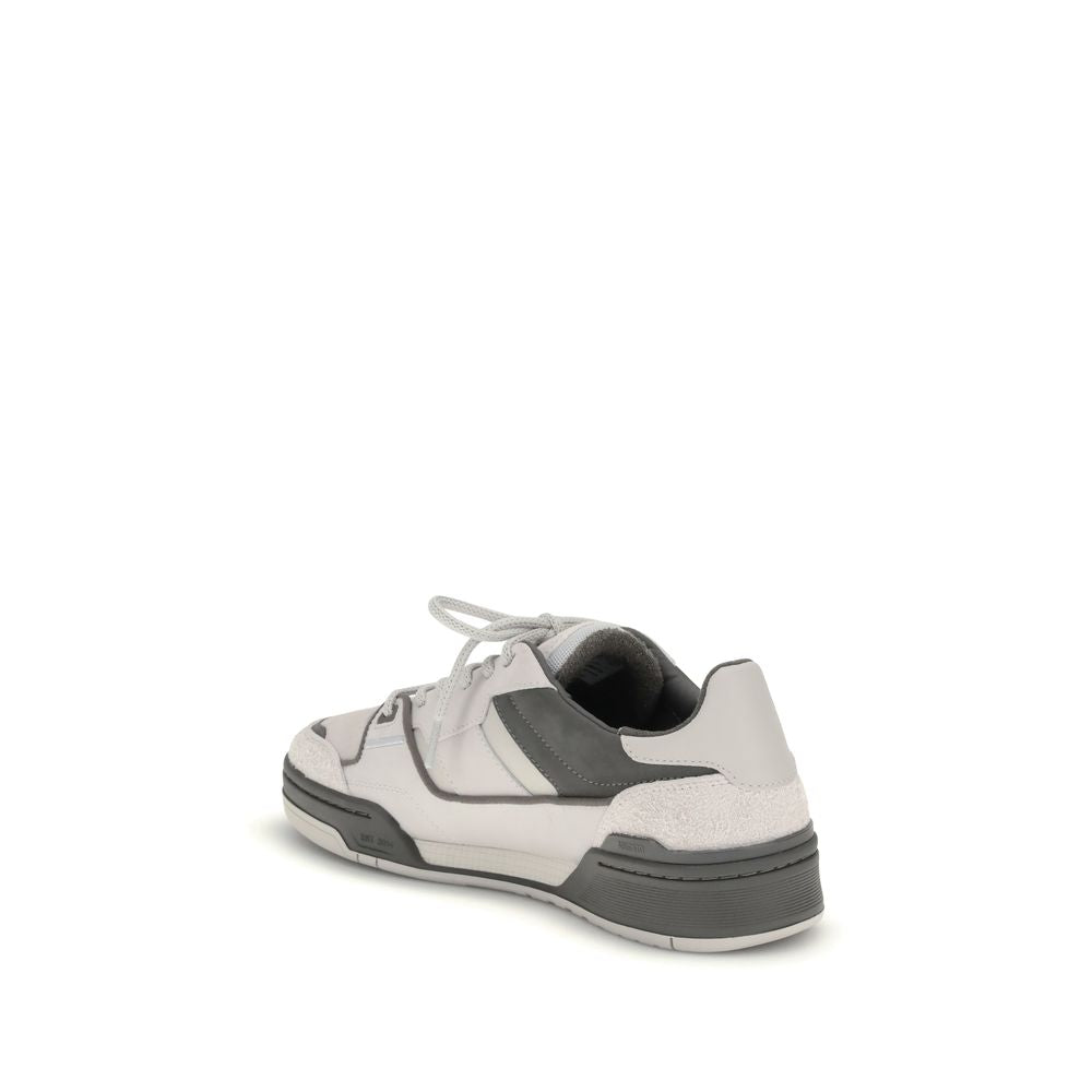 Cream Leather Low Top Sneakers