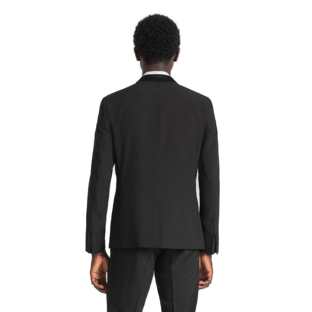 Black Polyester Blazer