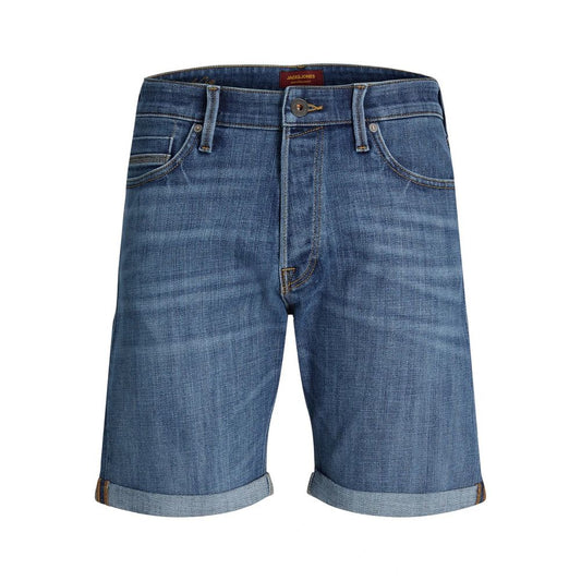 Blue Cotton Bermuda Shorts