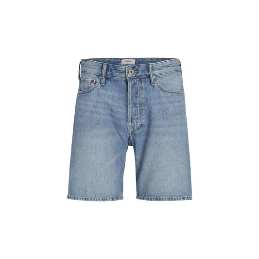 Blue Cotton Bermuda Shorts