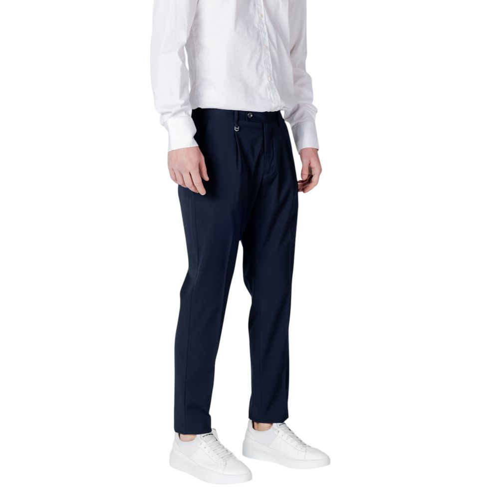 Blue Polyester Pant