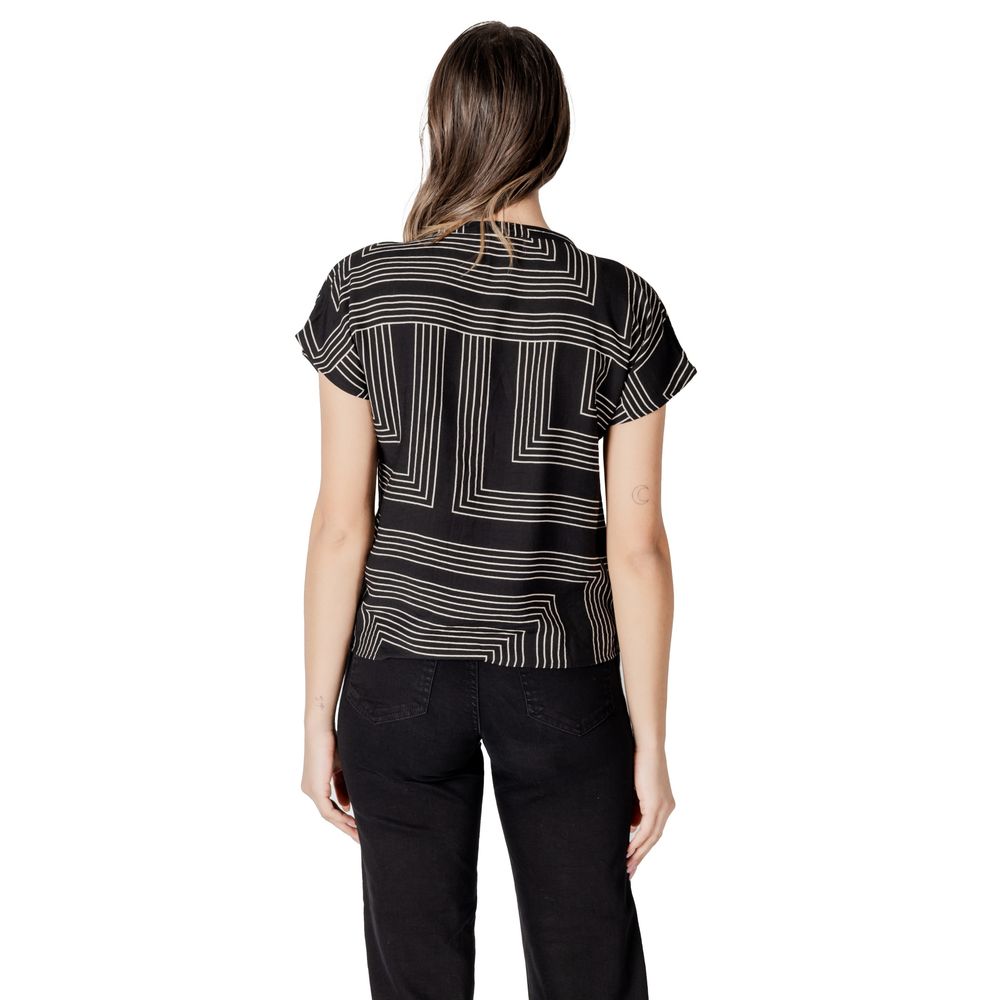 Black Viscose T-Shirt