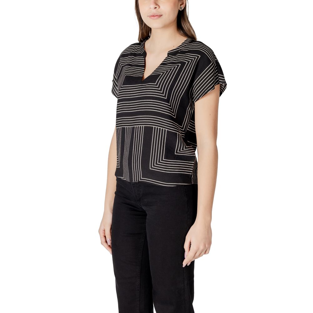 Black Viscose T-Shirt