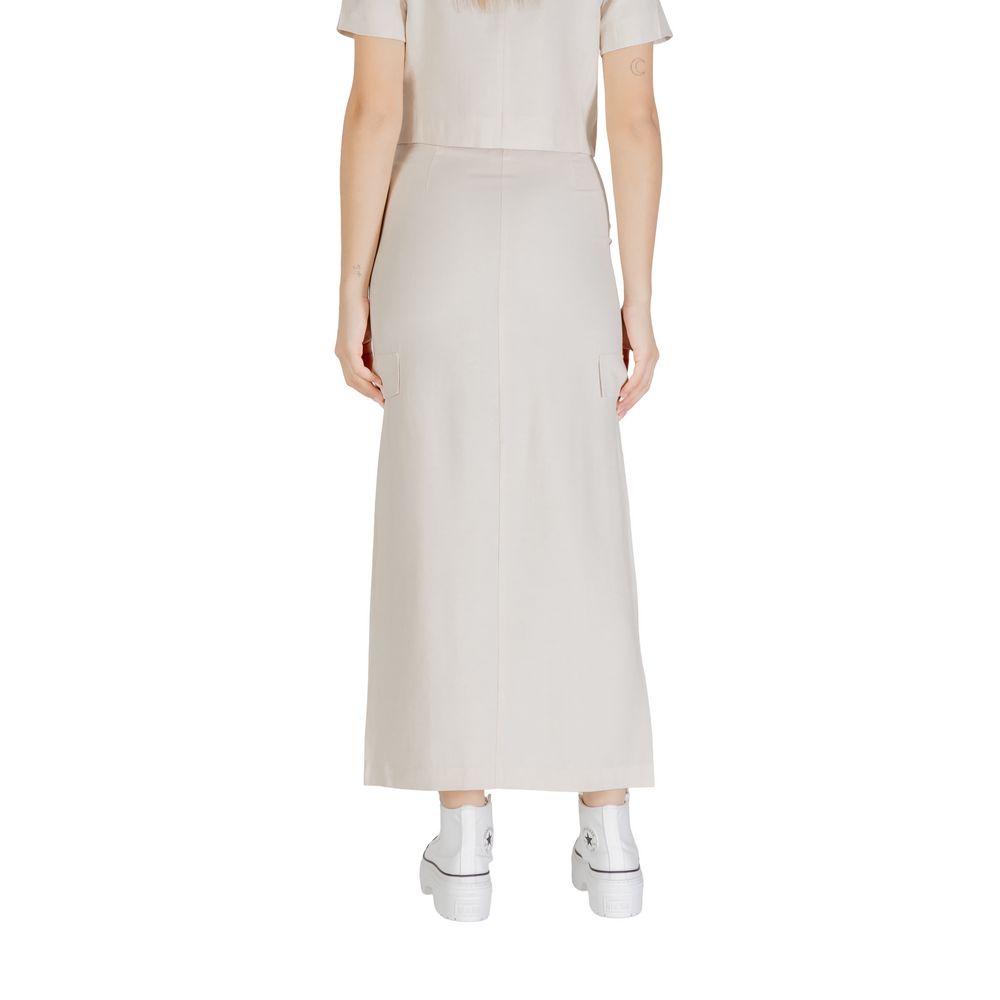 Bicolor Viscose Skirt