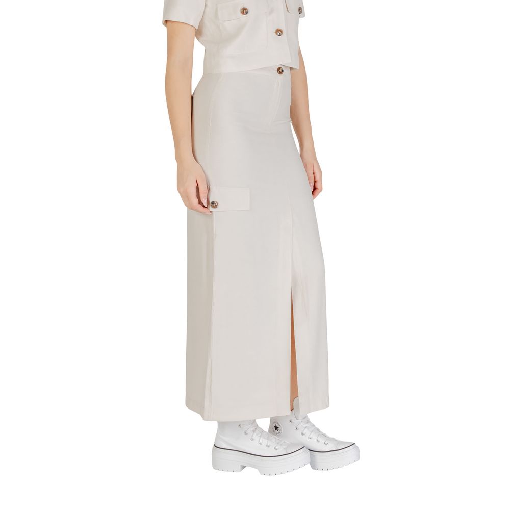 Bicolor Viscose Skirt