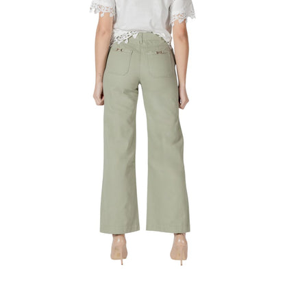 Green Cotton Relaxed Fit Jeans