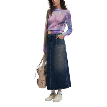 Purple Viscose Sweatshirt