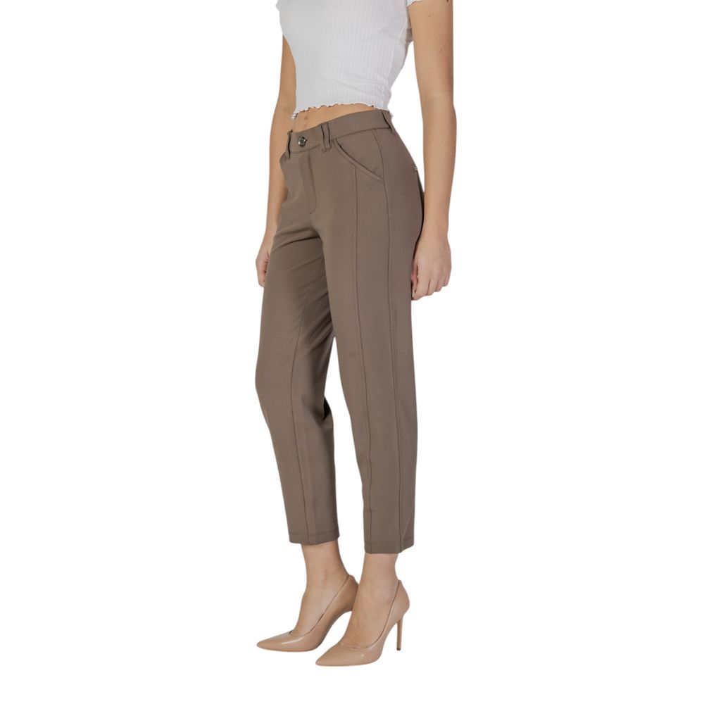 Brown Polyester Pant