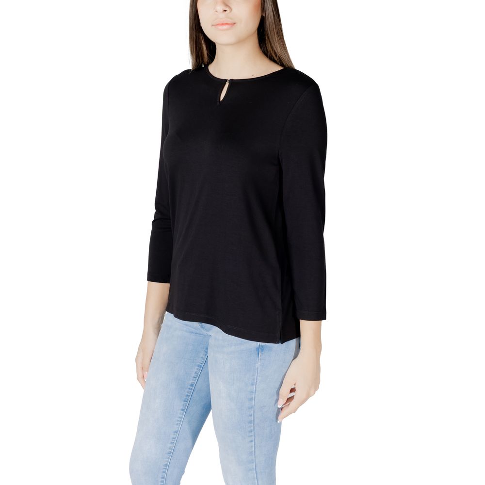 Black Viscose Long Sleeve