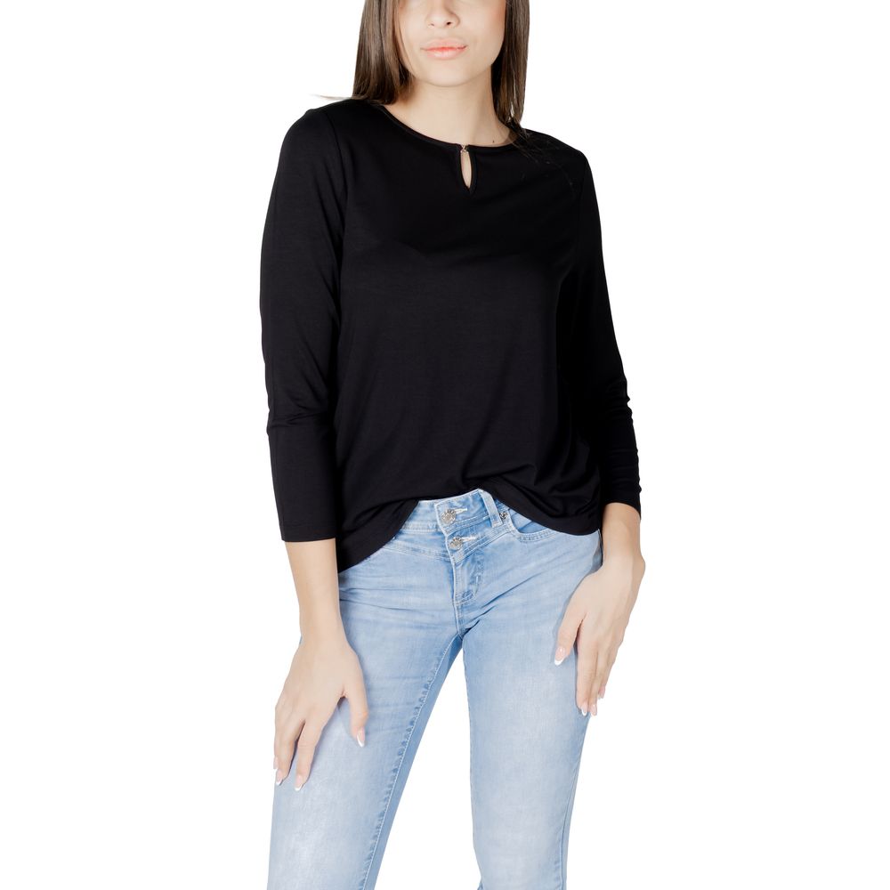 Black Viscose Long Sleeve