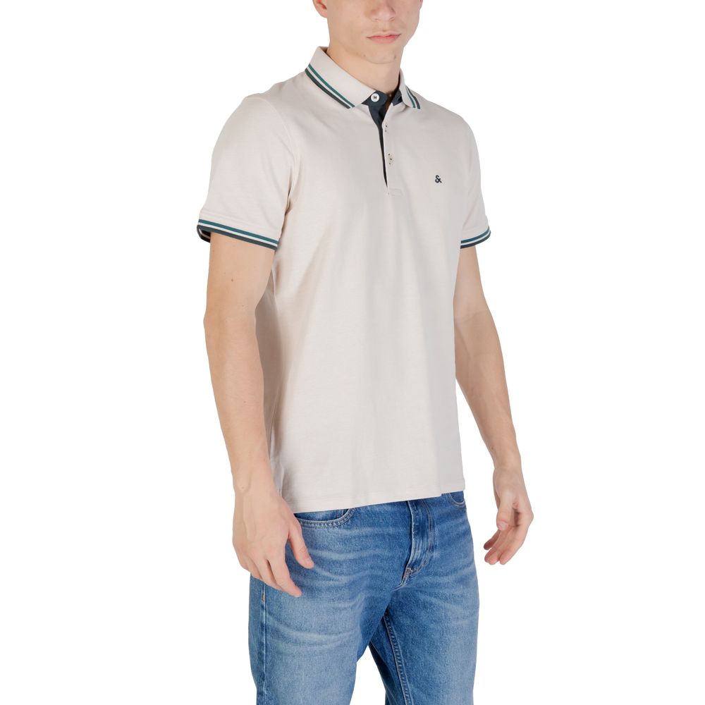 Beige Cotton Polo Shirt