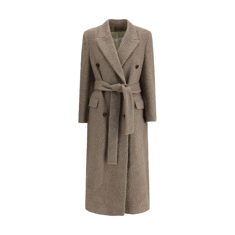 Beige Fleece Wool Coat